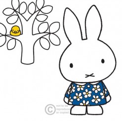 Dick Bruna Miffy by a tree